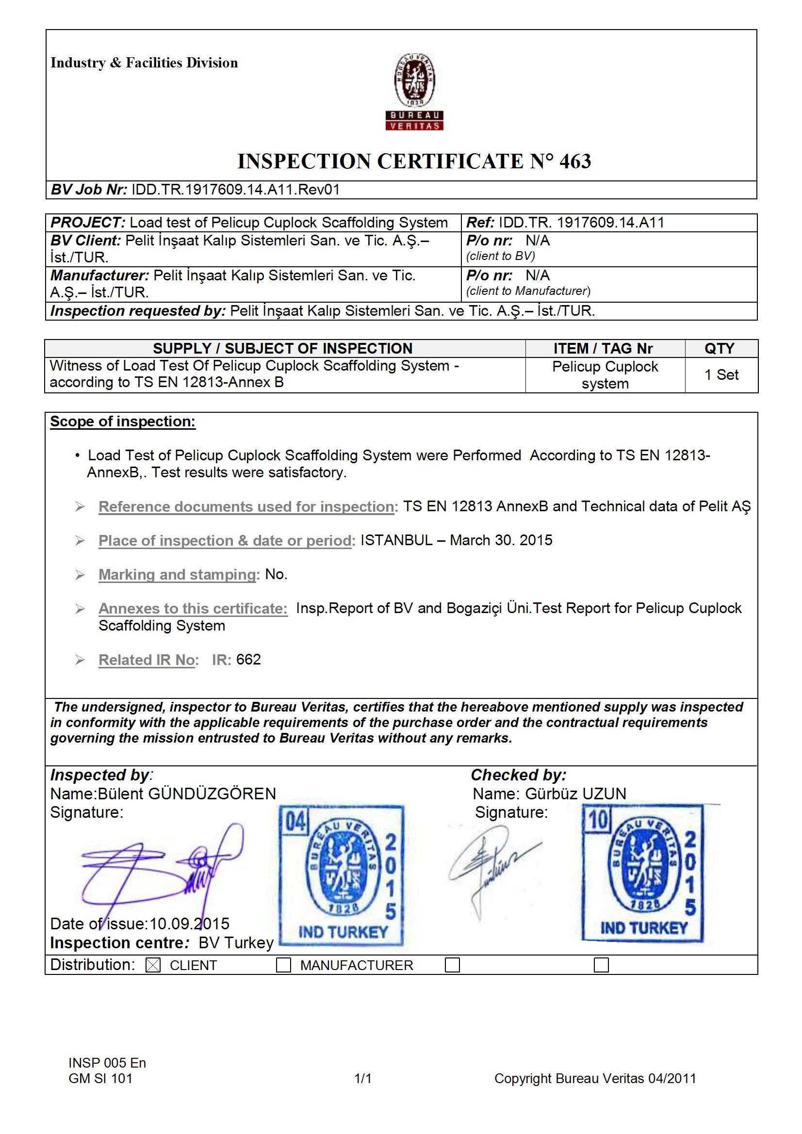 Pelicup Cuplock İskele Sistemi