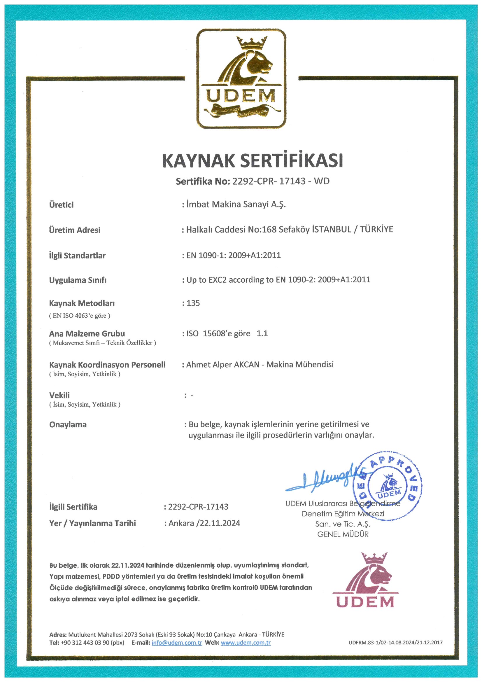 PELİT KALIP - Kaynak Sertifikası