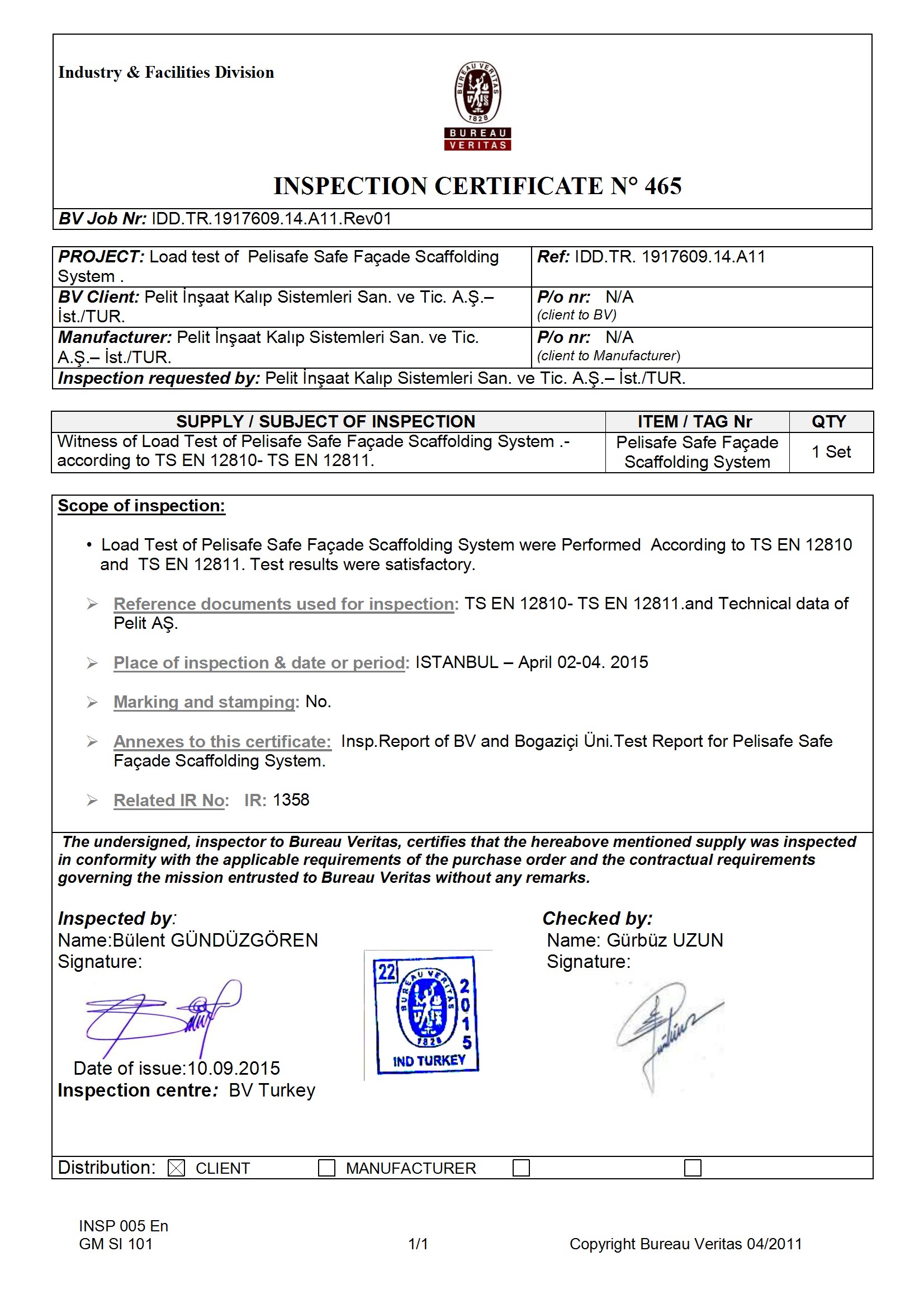 Pelisafe Güvenlikli Cephe İskele Sistemi